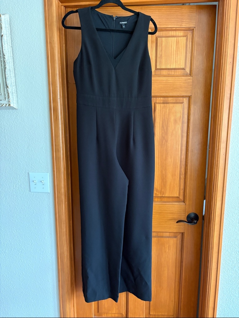 Jumpsuit Black V-Neck Wide-Leg (Sleeveless) by Express